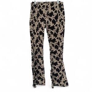 Rock N Roll Cow Print Flare Jeans